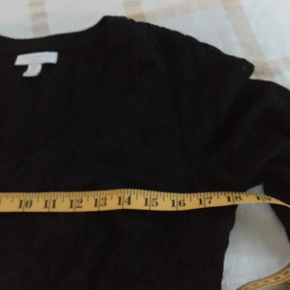 10P CHARTER CLUB BLACK EYELET LINED SIDE ZIP TOP - Picture 7 of 13